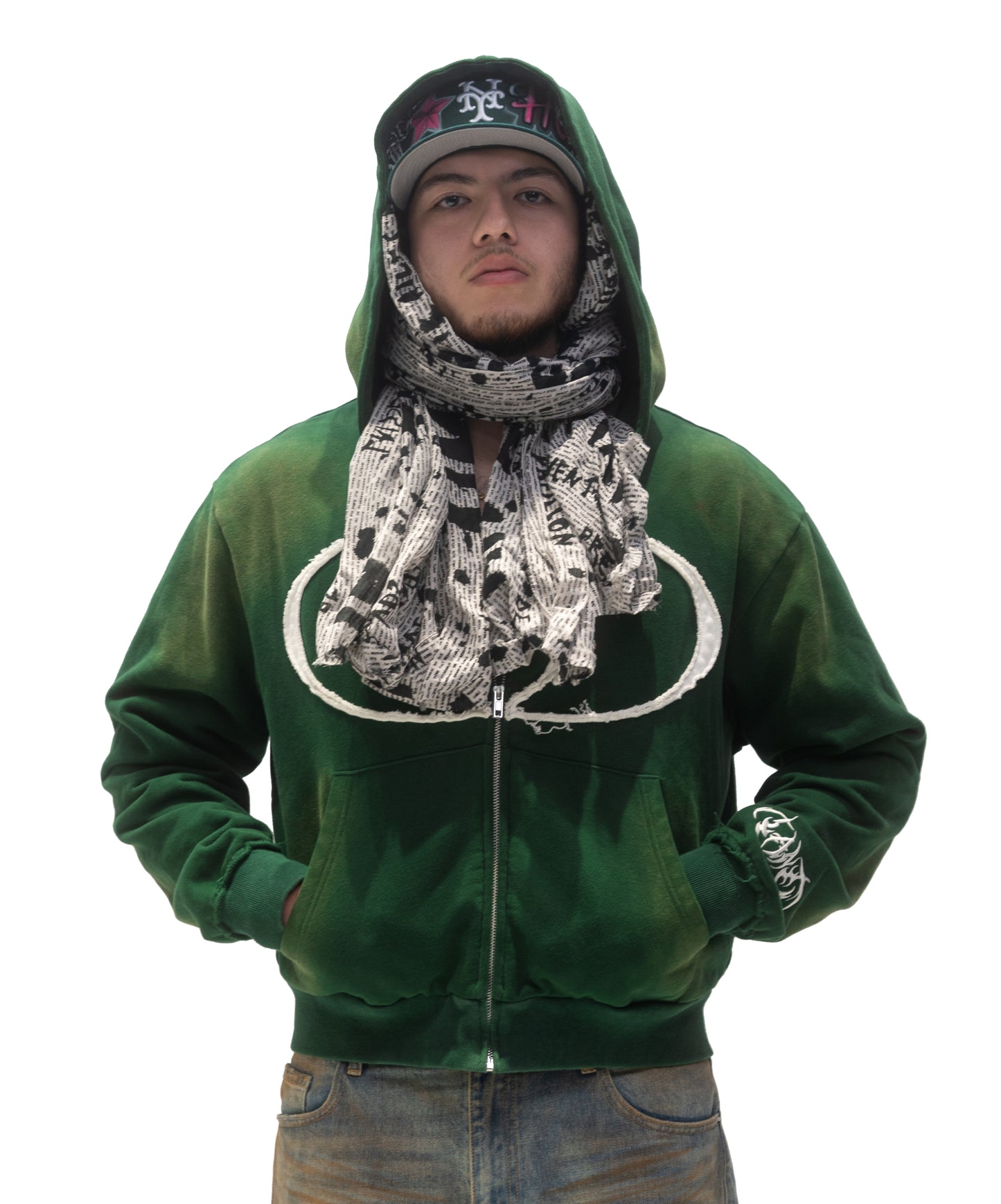 forest green zip up