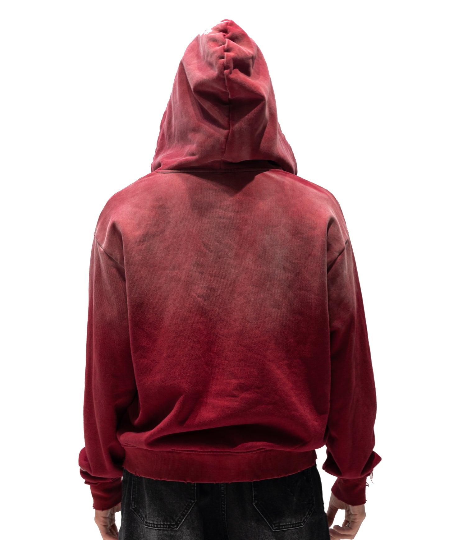 oxblood zip up