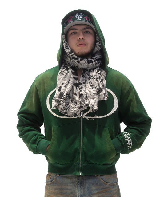 forest green zip up