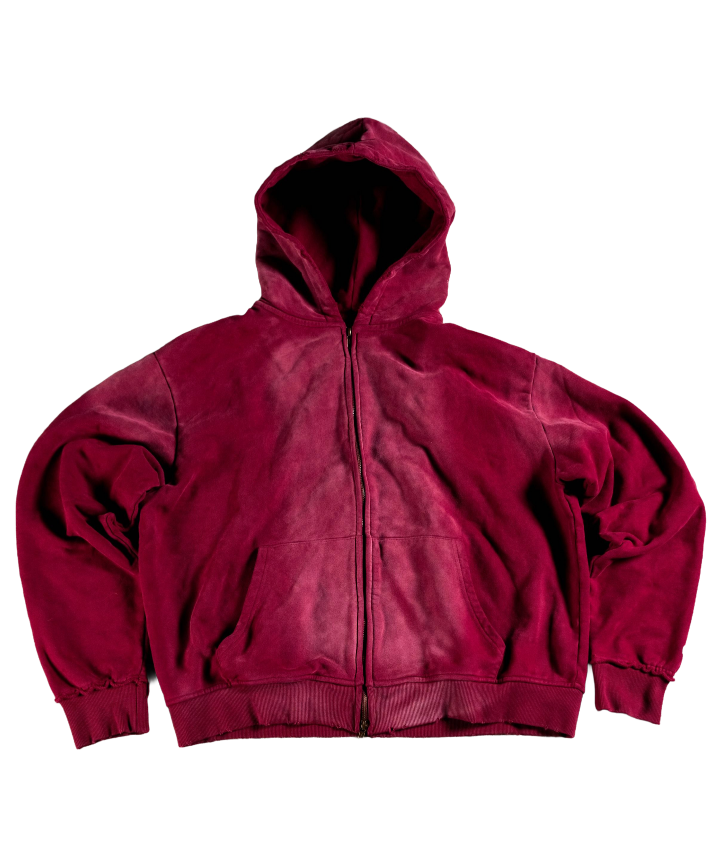 oxblood zip up